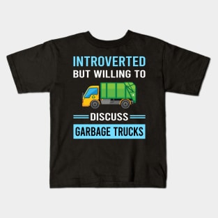 Introverted Garbage Truck Trucks Kids T-Shirt